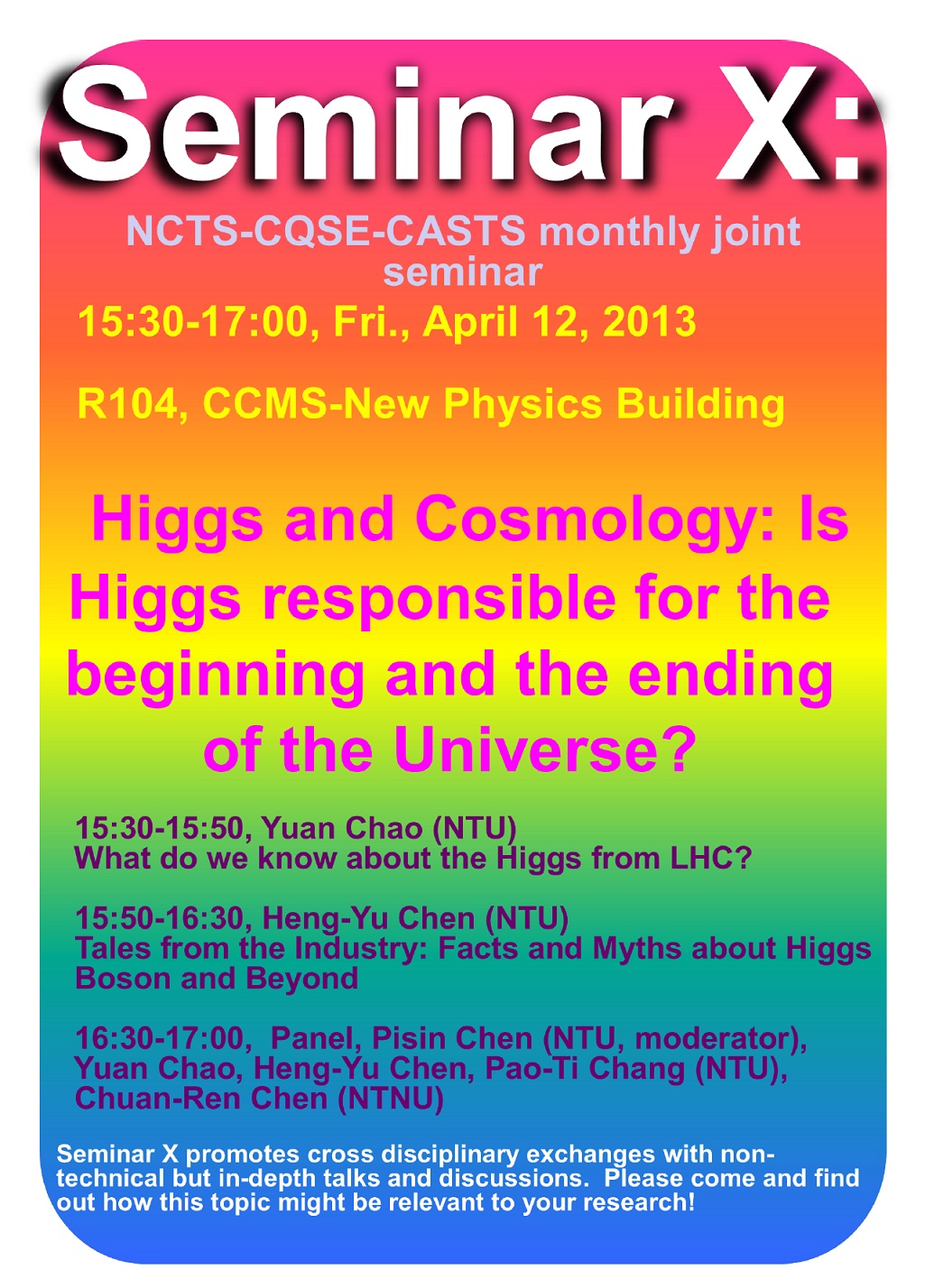NCTS-CQSE-CASTS Monthly Joint Seminar