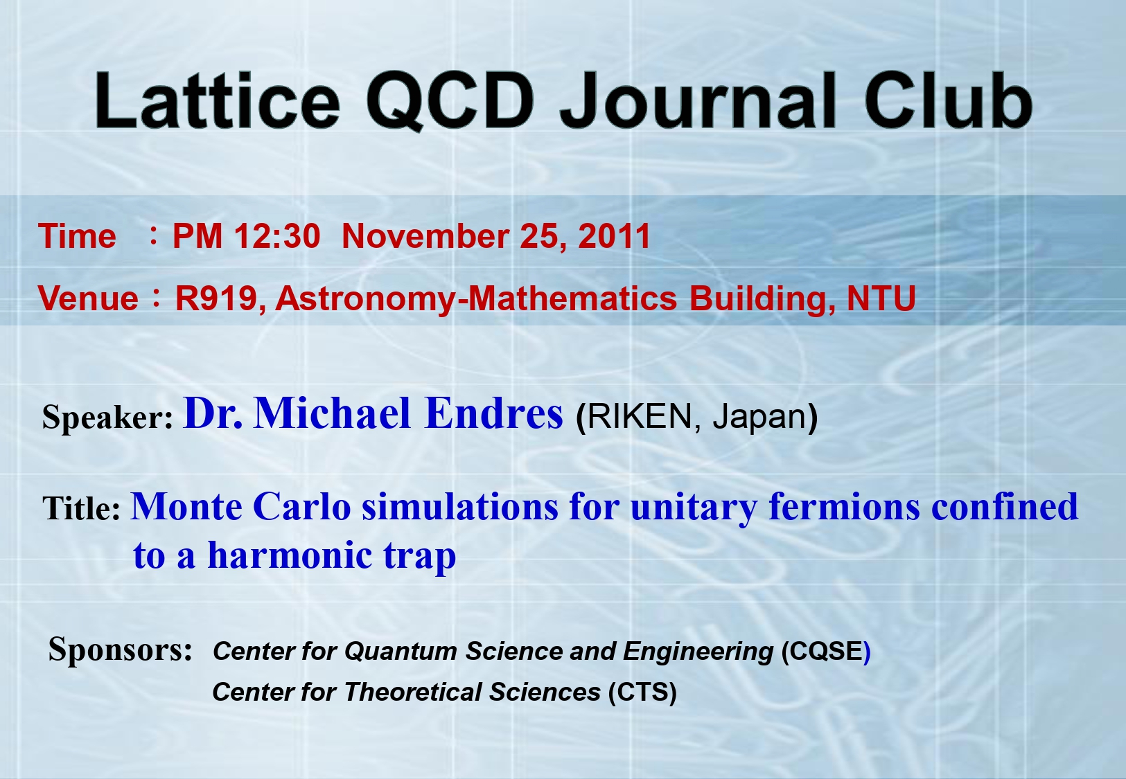 Lattice QCD Journal Club